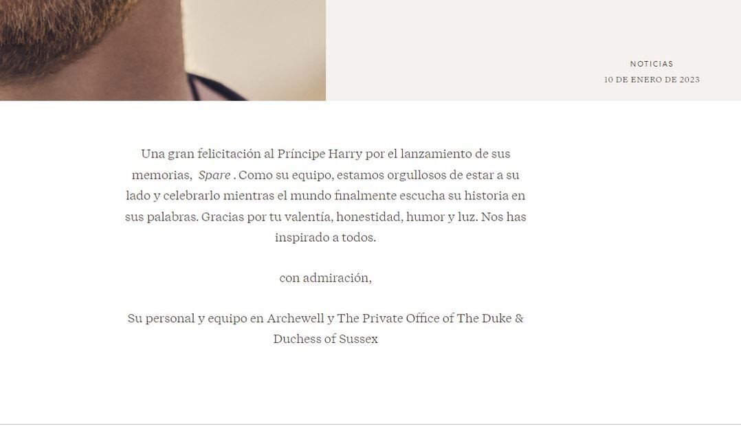 El príncipe Harry ¿se felicita a sí mismo por su "valiente" libro "Spare"? Al parecer, sí