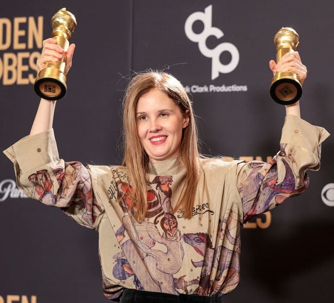 Justine Triet en los Golden Globes 2024 / AP