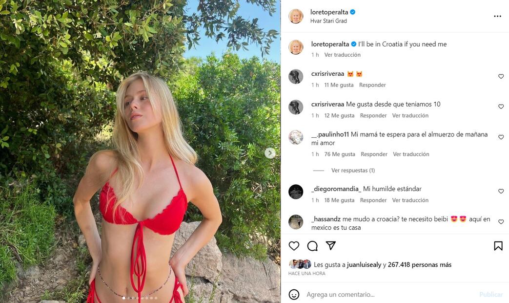 Loreto Peralta está de vacaciones / Instagram