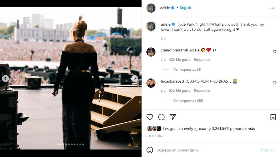 Adele junta a su exesposo y a su novio Rich Paul en concierto