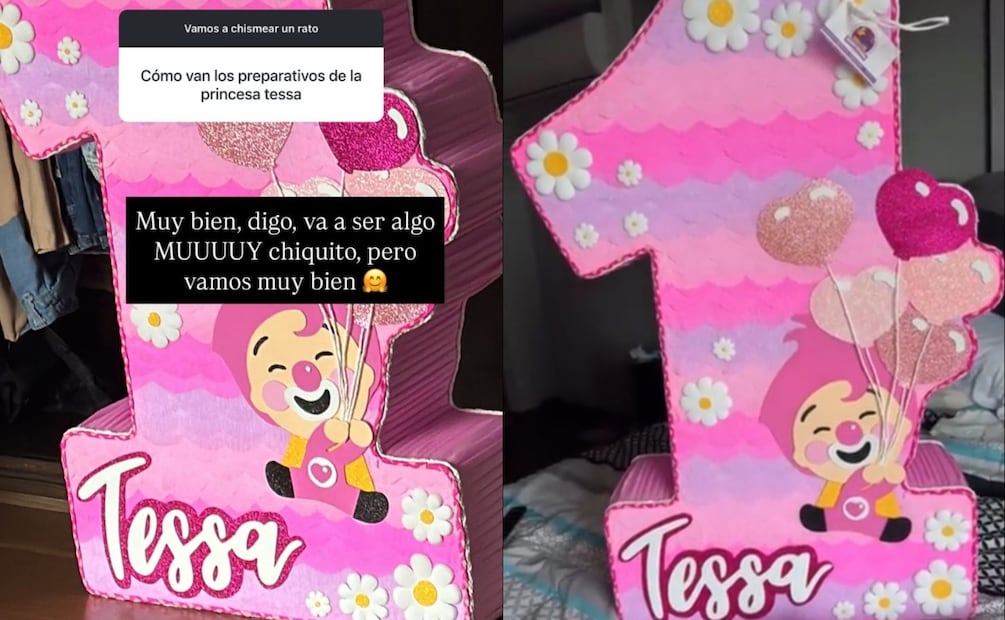 La piñata de la pequeña Tessa, hija de Paola Dalay y José Eduardo Derbez / Foto: Instagram @paodalay_2203