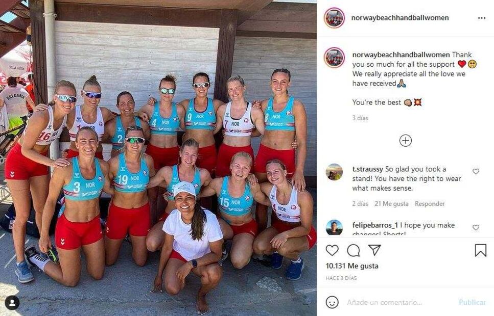 Pink paga la multa del equipo femenil de Noruega por negarse a usar bikini