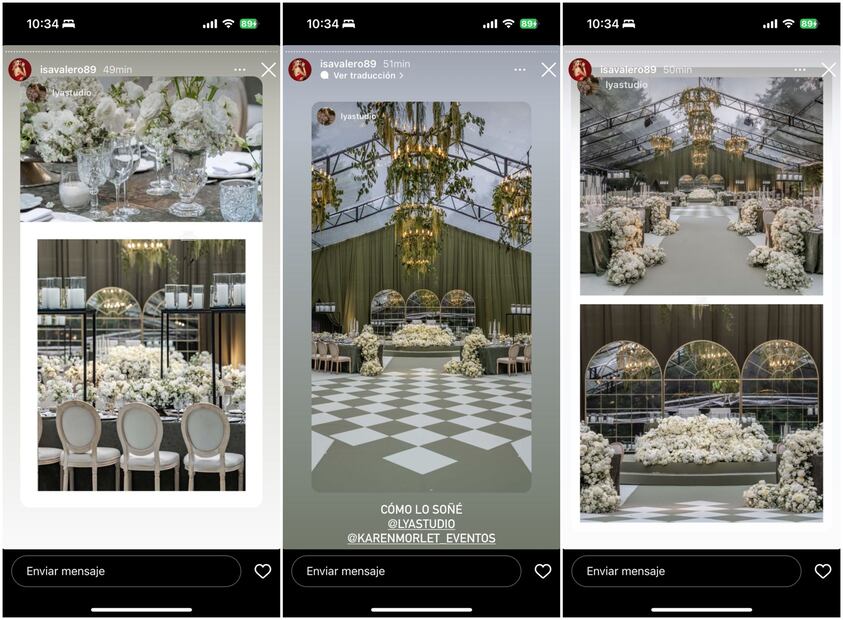 Boda Isa Valero y Horacio Pancheri//Instagram