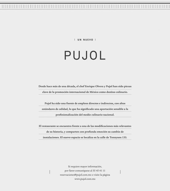 El restaurante Pujol, del chef Enrique Olvera, cambia de sede en Polanco