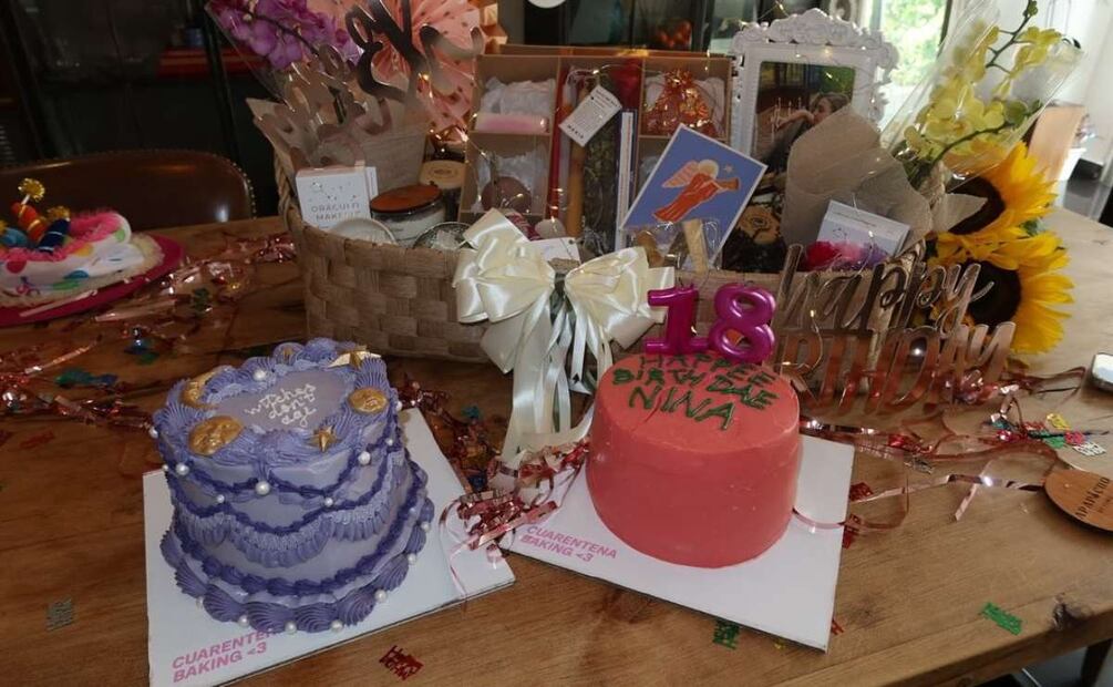 Nina Rubín festejó su cumpleaños 18 con dos pasteles / Foto: Instagram