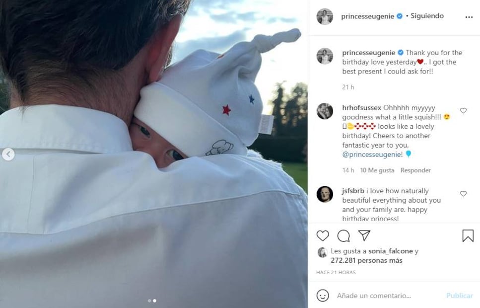 La princesa Eugenia compartió tiernas fotos de su bebé en su cumpleaños