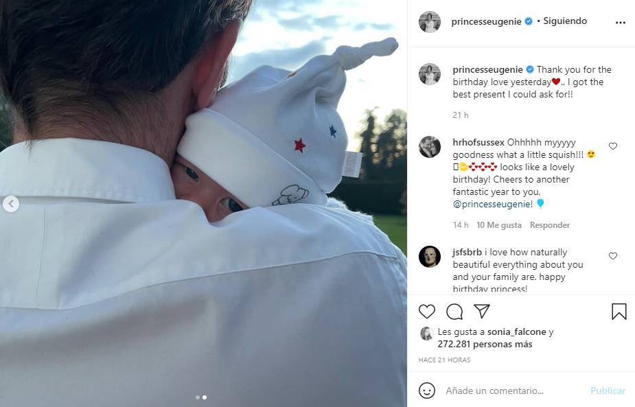 La princesa Eugenia compartió tiernas fotos de su bebé en su cumpleaños