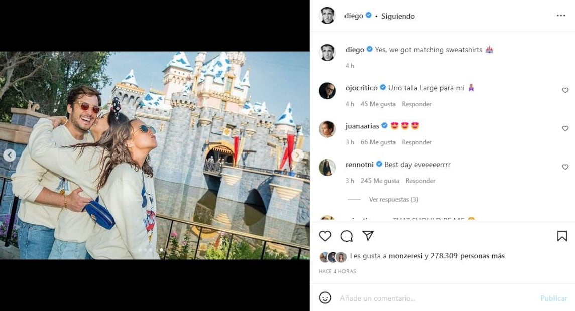Diego Boneta y Renata Notni en romántico viaje a Disneyland
