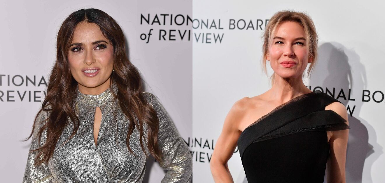 El día que el derriére de Salma Hayek rompió un vestido y Reneé Zellweger la salvó en una noche de premios Oscar 