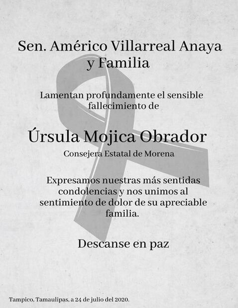 Fallece Úrsula  Mojica Obrador, prima de AMLO, por Covid-19 