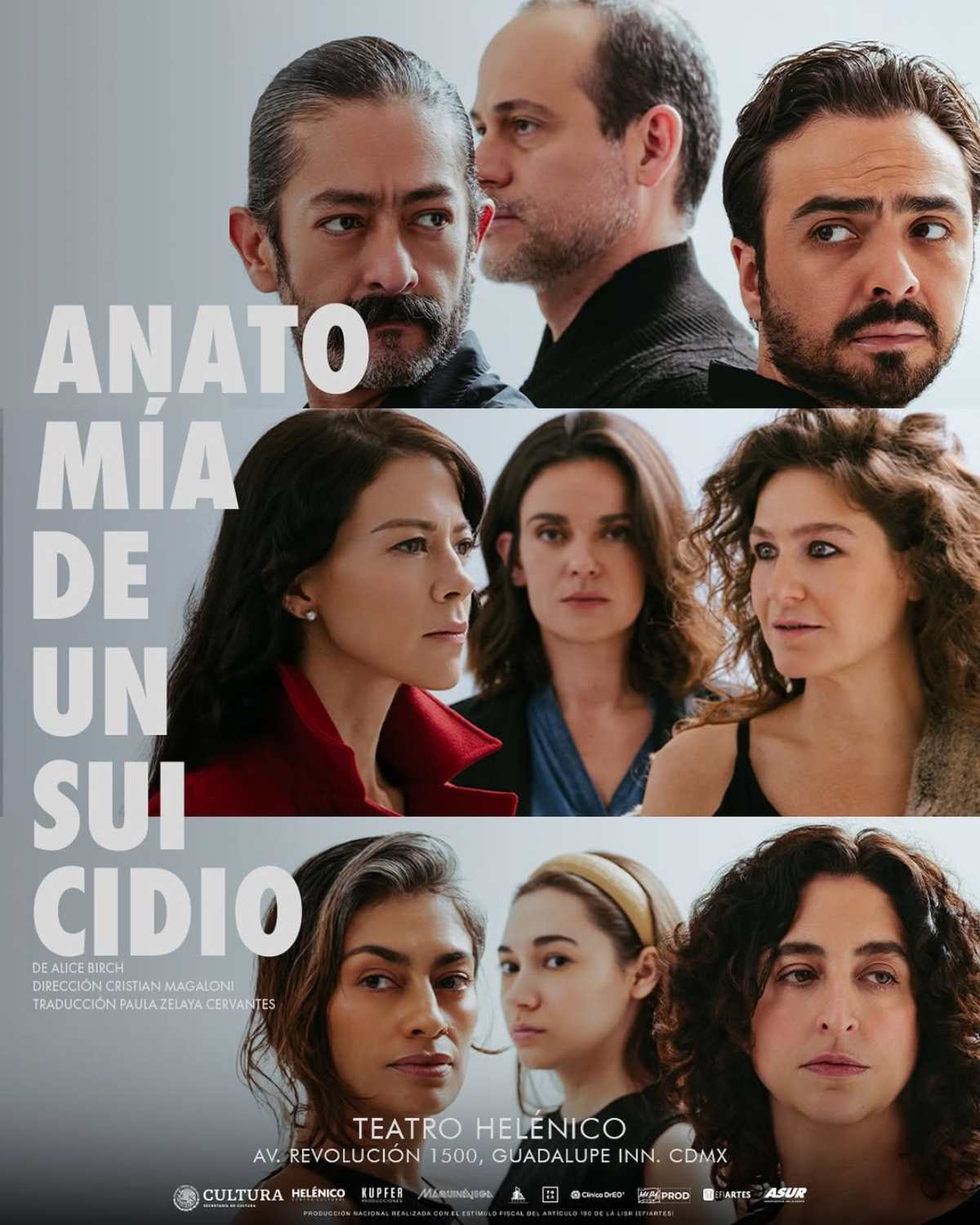 Fernanda Castillo participa en la puesta en escena de 'Anatomía de un suicidio' / Foto: Instagram @anatomia_teatro