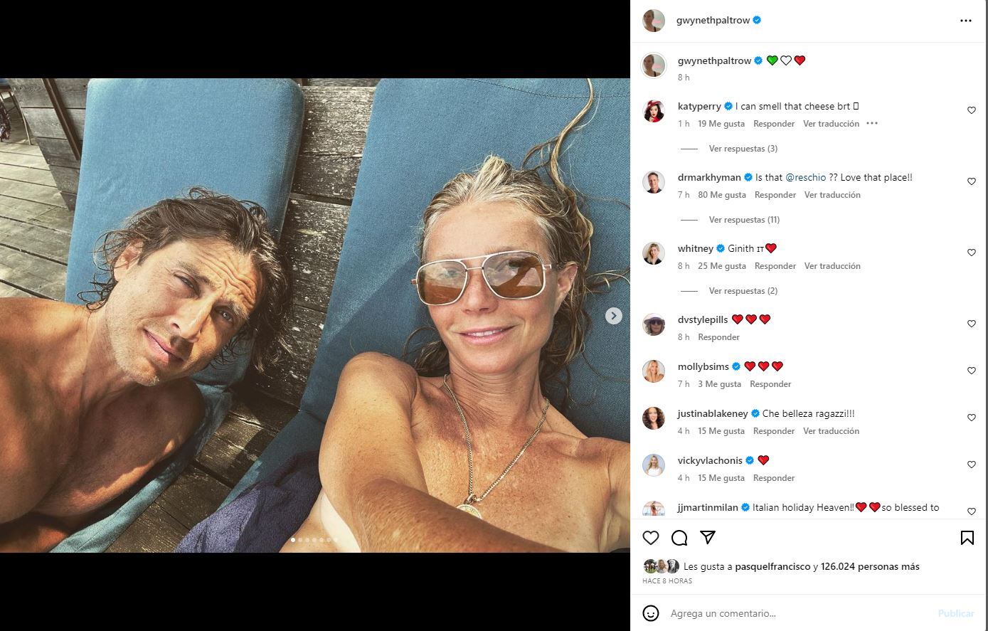 Gwyneth Paltrow y su esposo / Instagram