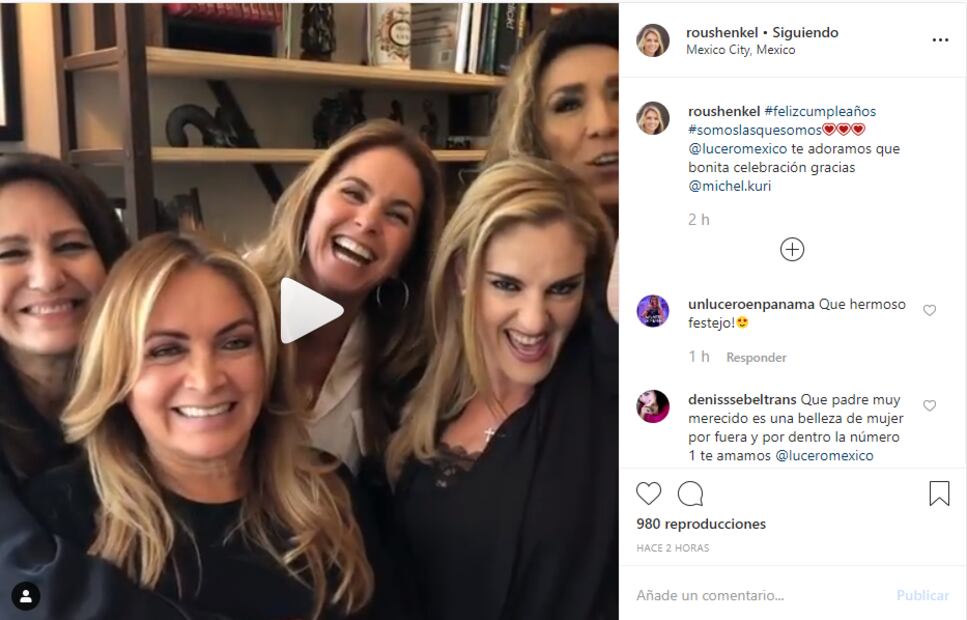 Lucero celebra con Chantal Andere y Rosaura Henkel su cumpleaños