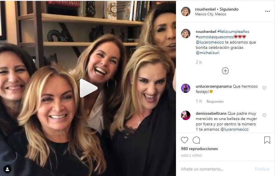 Lucero celebra con Chantal Andere y Rosaura Henkel su cumpleaños