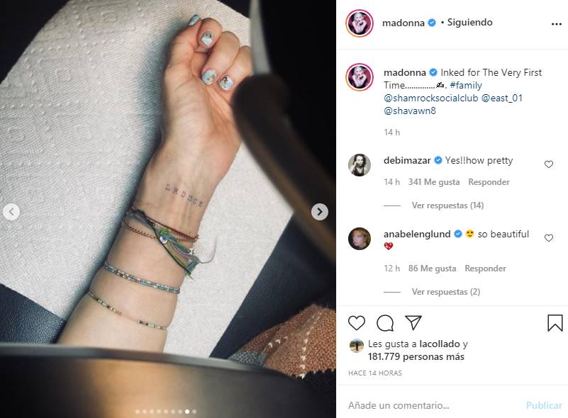 Madonna se realiza un tatuaje por primera vez y lo hace frente a la Virgen de Guadalupe