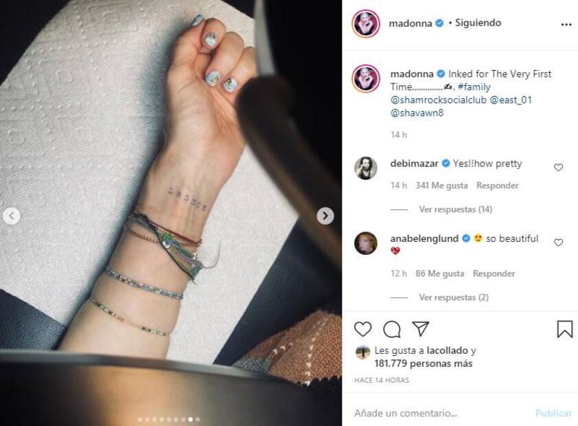 Madonna se realiza un tatuaje por primera vez y lo hace frente a la Virgen de Guadalupe