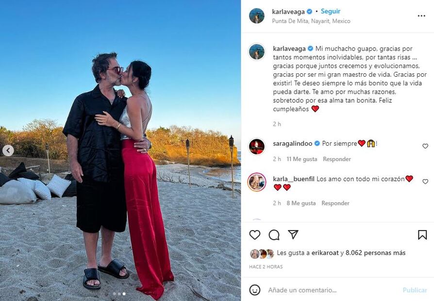 Alejandro Fernández recibe tierna felicitación de Karla Leveaga