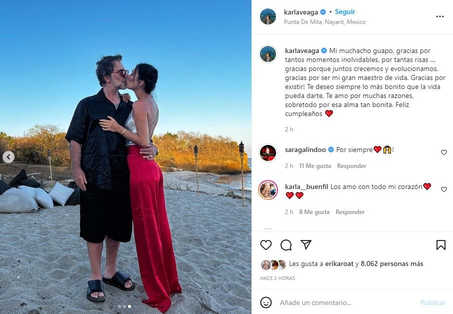Alejandro Fernández recibe tierna felicitación de Karla Leveaga