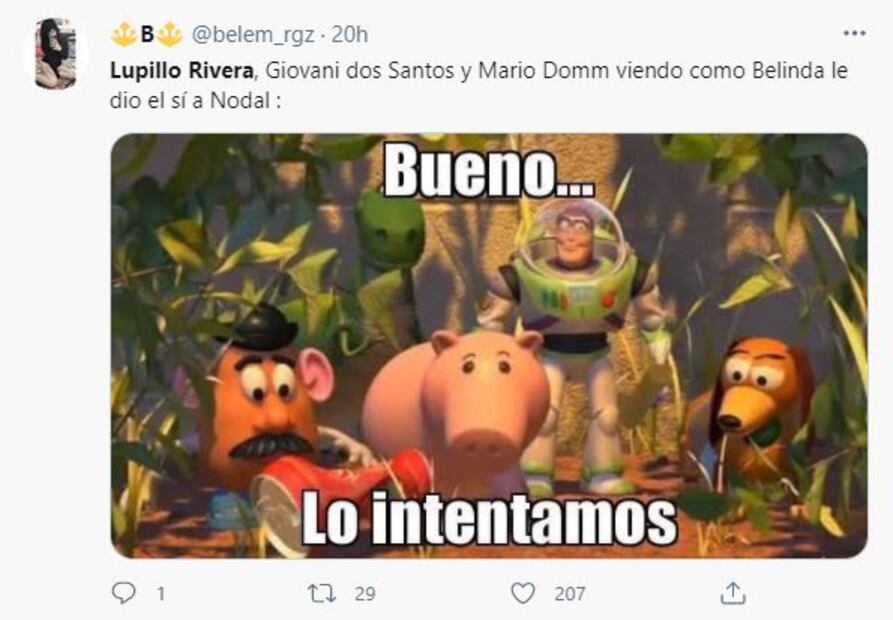 Los memes de Lupillo Rivera por el compromiso de Belinda y Nodal