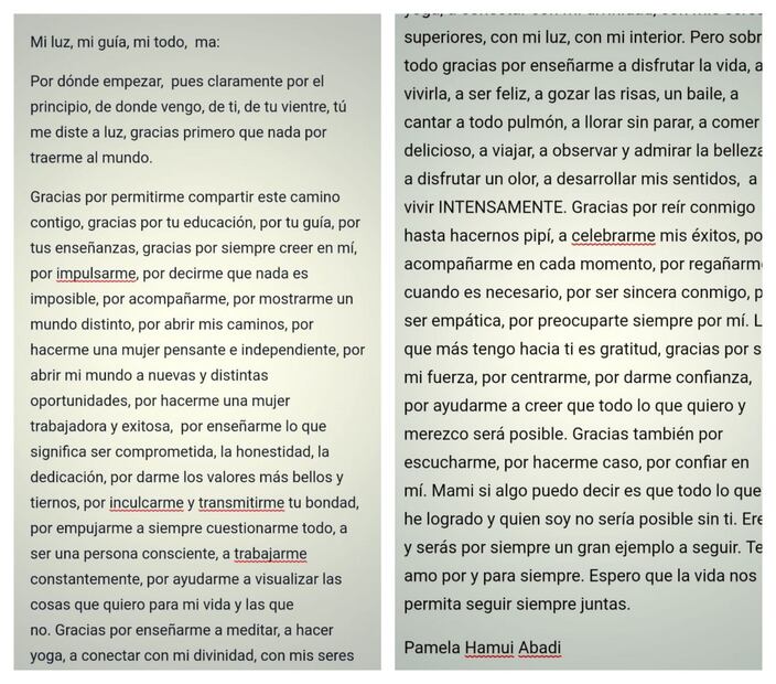 Carta de amor: Paola Albarrán, Ana Tejeda, Pamela Hamui y Bernie Noval escriben a mamá
