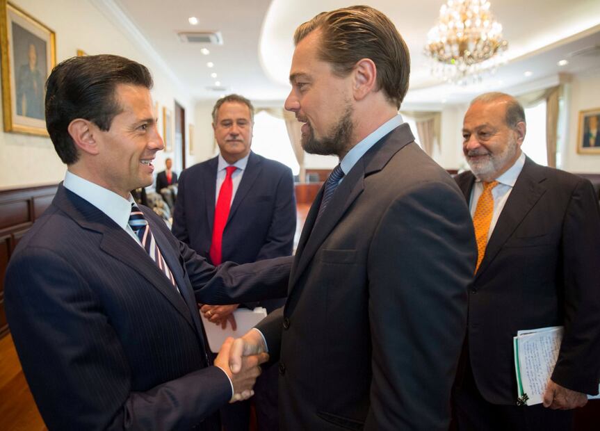 Así fue el encuentro entre Enrique Peña Nieto y Leonardo DiCaprio en Los Pinos