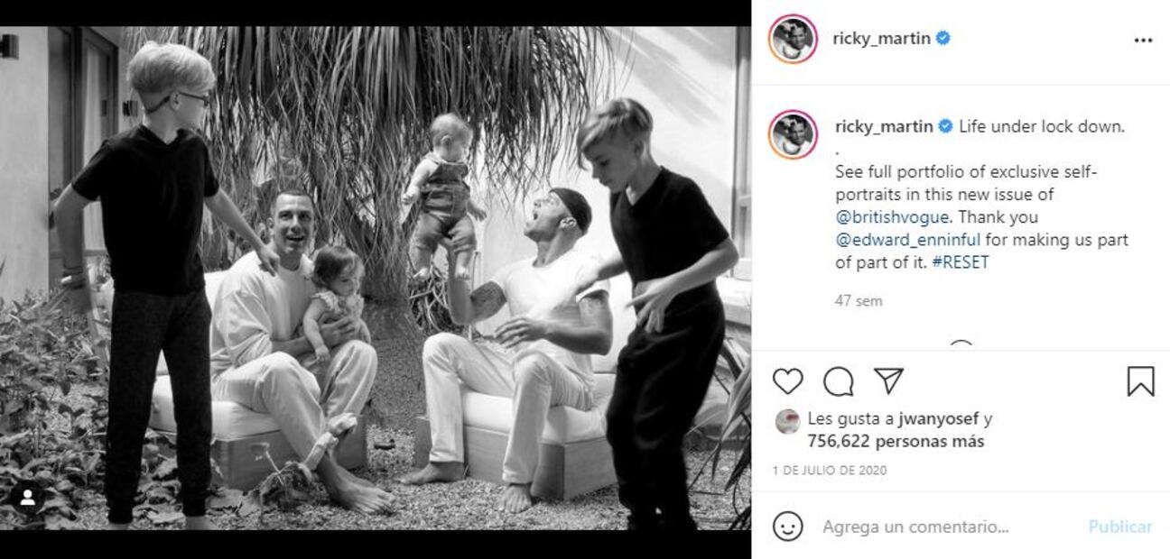 Ricky Martin se siente más cómodo que nunca en su propia piel a 11 años de salir del clóset