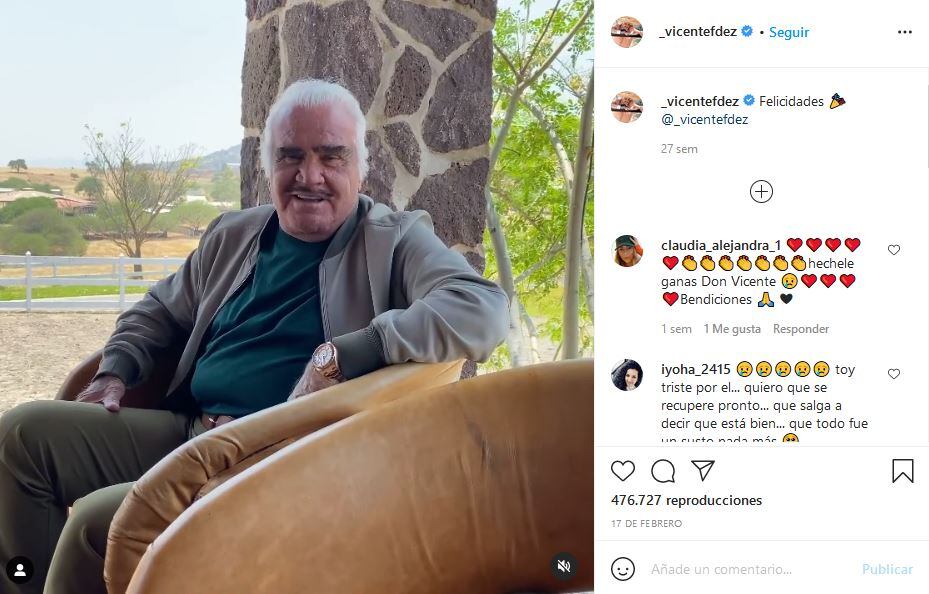 Vicente Fernández Jr. agradece por el apoyo a su papá