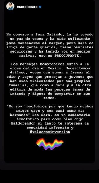 ¿Qué está pasando con Sara Galindo y sus posts homofóbicos?