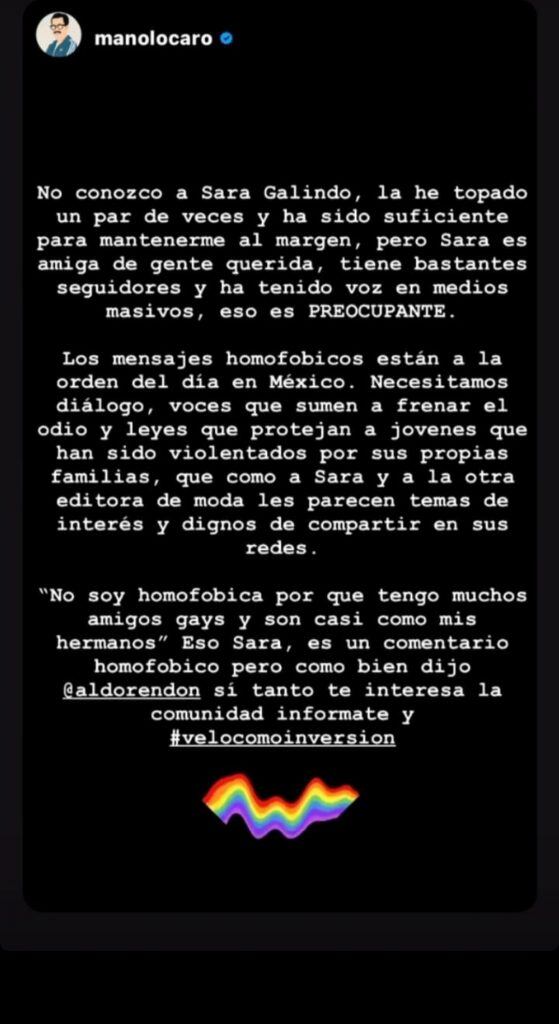 ¿Qué está pasando con Sara Galindo y sus posts homofóbicos?
