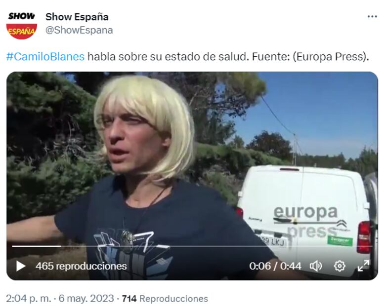 Camilo Blanes, ahora Sheila Devil, rompe el silencio sobre su preocupante estado