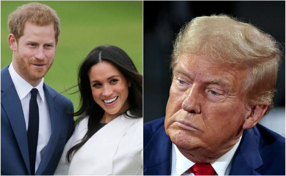 Meghan Markle y el príncipe Harry - Donald Trump / Foto: AFP