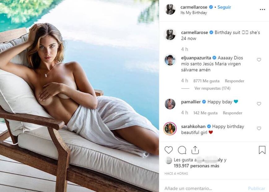 La romántica felicitación de cumpleaños de Juanpa Zurita a su sexy novia Carmella Rose