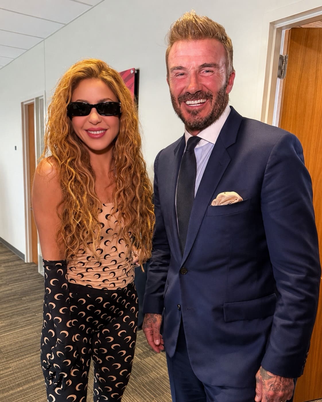 Shakira y David Beckham. (Foto: Instagram)