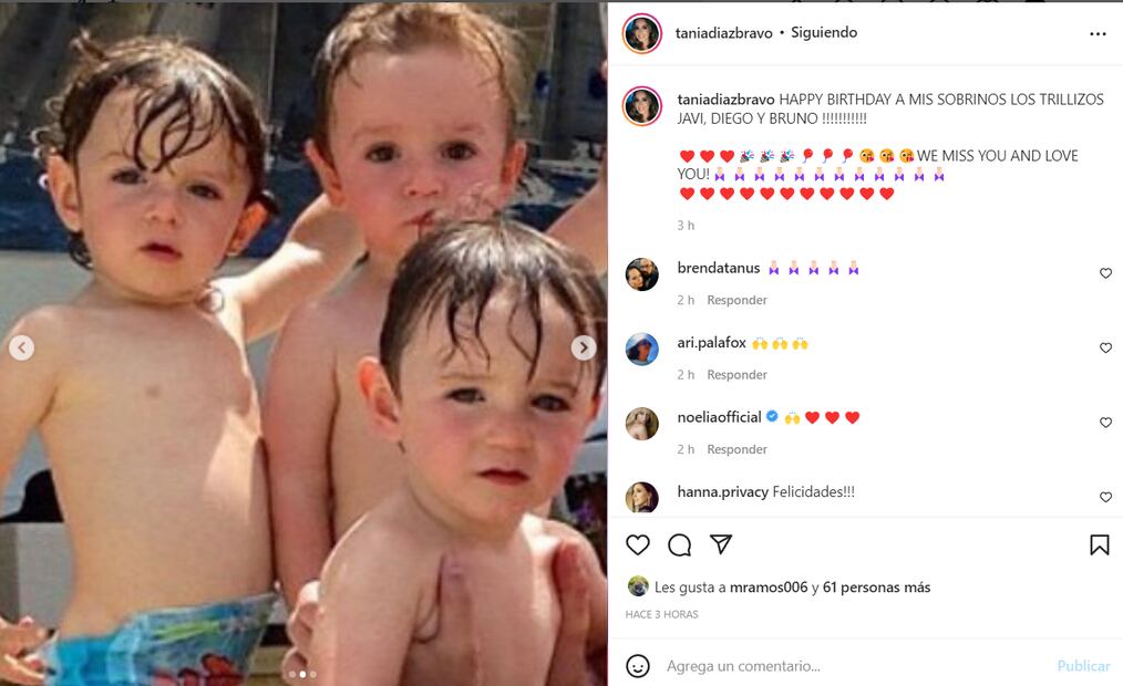 El silencioso cumpleaños de los trillizos de Inés Gómez Mont