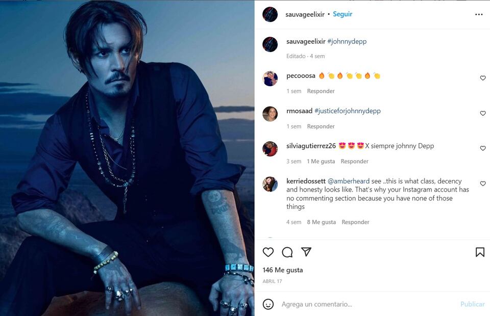 Johnny Depp. Las ventas del perfume 'Dior Sauvage' se disparan