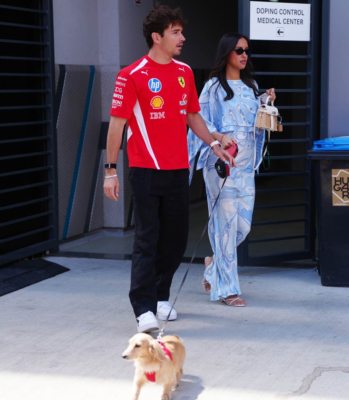 Charles Leclerc y su esposa, Alexandra Leclerc / Foto: Getty Images
