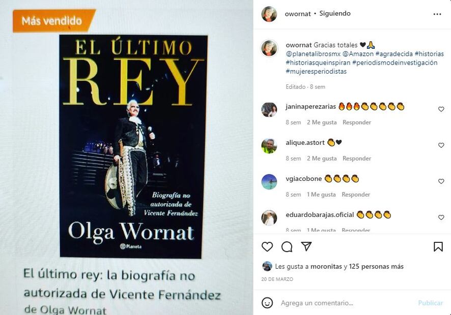 Vicente Fernández: IMPI ordena retirar el libro “El Último Rey” de Olga Wornat