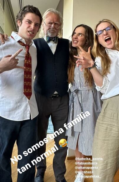 Zbigniew Paleta con sus nietos, Nicolás, María y Aitana / Instagram