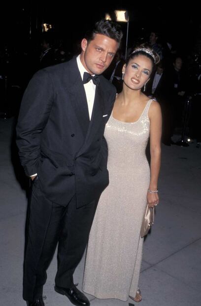 Luis Miguel y Salma Hayek en los premios Oscar / Foto: Getty Images