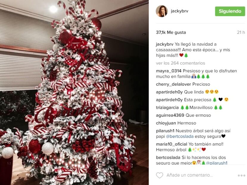 Los árbolitos de Navidad de las famosas mexicanas