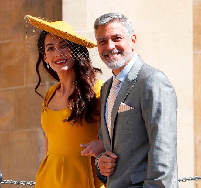George Clooney junto a su esposa Amal en la boda del príncipe Harry y Meghan Markle / AFP