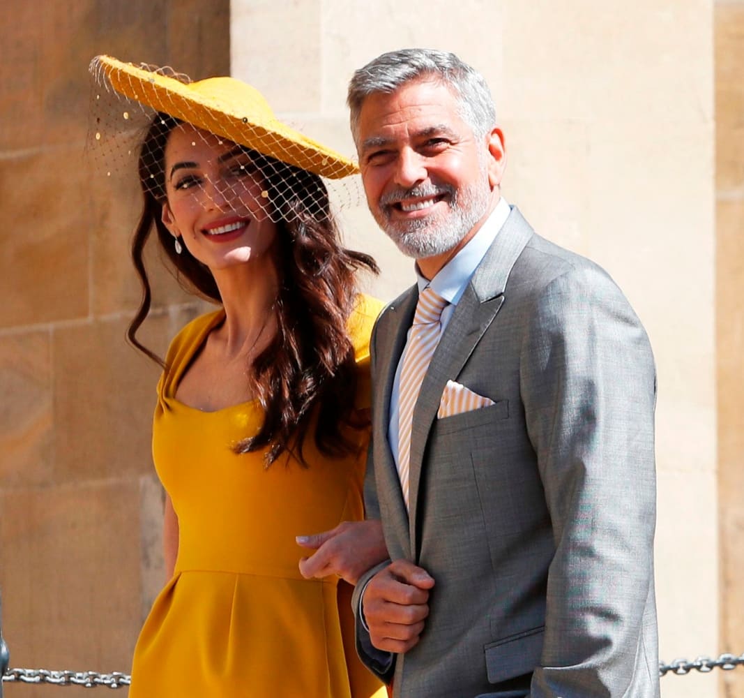 George Clooney junto a su esposa Amal en la boda del príncipe Harry y Meghan Markle / AFP