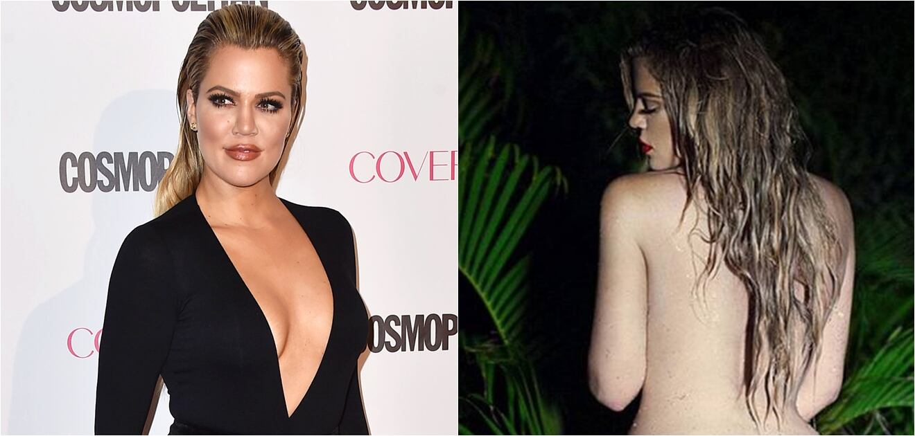 Khloé sorprendió con esta sesión fotográfica en la que aparece totalmente desnuda. Fotos: Archivo/Especial