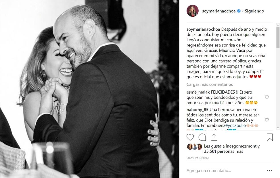 Mariana Ochoa, integrante de OV7, hace oficial su noviazgo con Manuel Vaca  