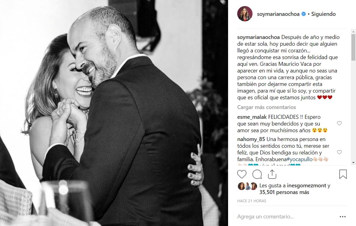 Mariana Ochoa, integrante de OV7, hace oficial su noviazgo con Manuel Vaca  