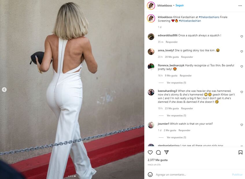 Khloé Kardashian presume su diminuta cintura con sexy jumpsuit de Narciso Rodriguez