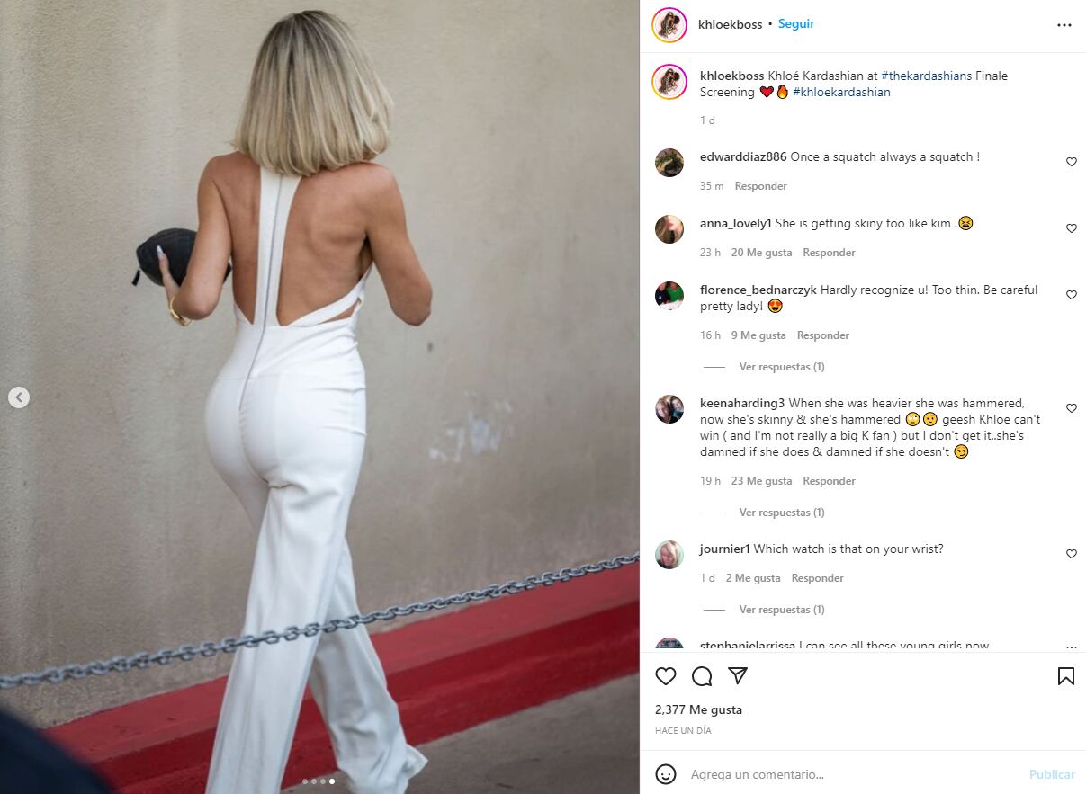 Khloé Kardashian presume su diminuta cintura con sexy jumpsuit de Narciso Rodriguez