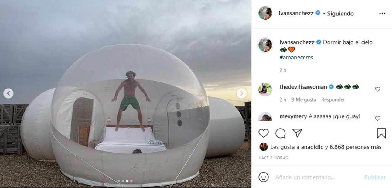 Iván Sánchez reta la censura en Instagram y posa sin ropa al amanecer