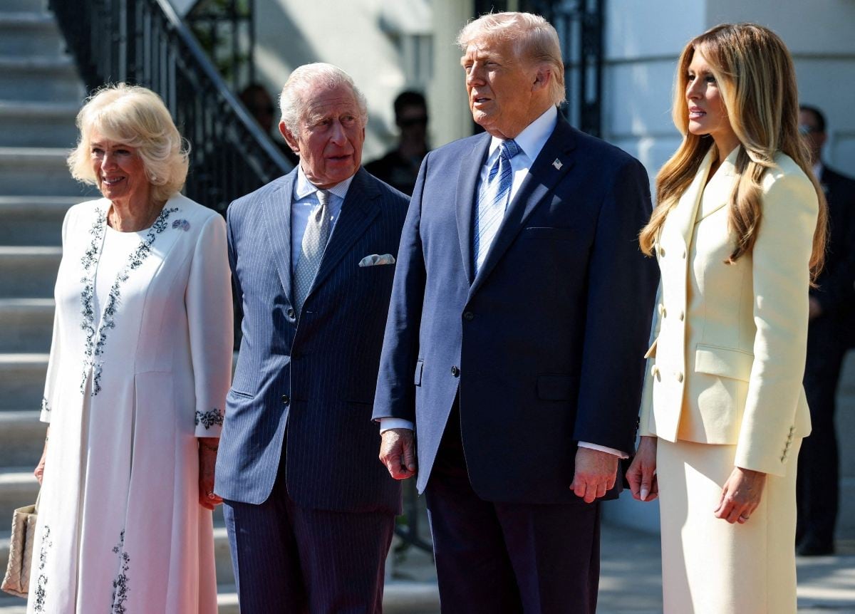 Los reyes de Reino Unido junto a Donald Trump y su esposa Melania / Foto: AFP