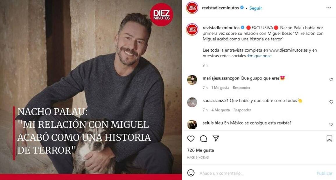 Nacho Palau, ex de Miguel Bosé, habla por primera vez: “Acabó como una historia de terror”